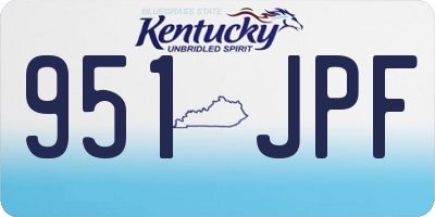 KY license plate 951JPF