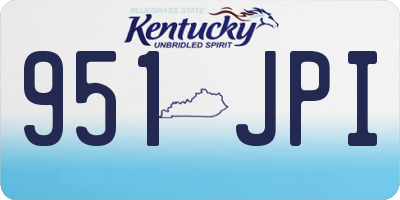 KY license plate 951JPI