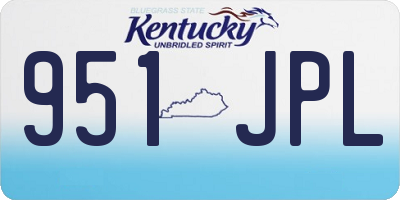 KY license plate 951JPL
