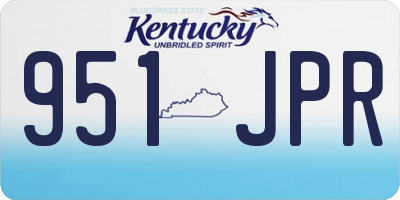 KY license plate 951JPR