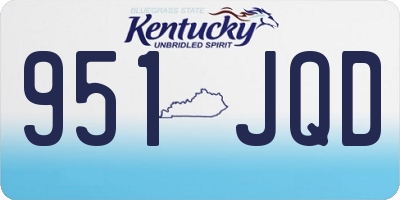 KY license plate 951JQD