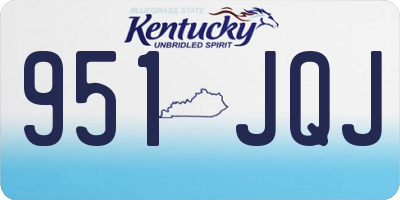 KY license plate 951JQJ