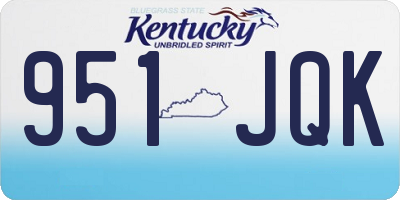 KY license plate 951JQK