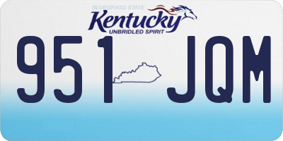 KY license plate 951JQM