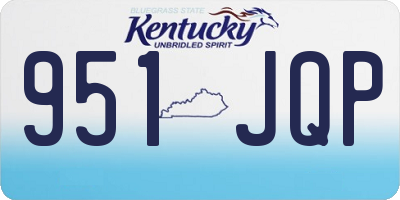KY license plate 951JQP