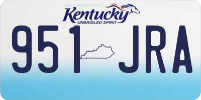 KY license plate 951JRA