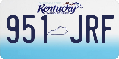KY license plate 951JRF