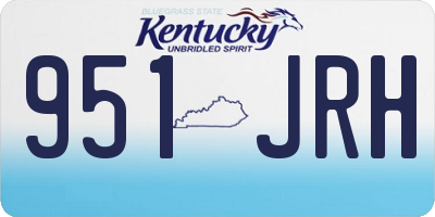 KY license plate 951JRH