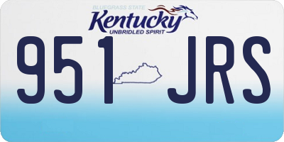 KY license plate 951JRS