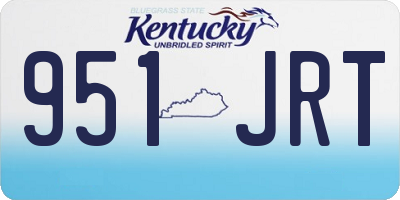 KY license plate 951JRT