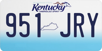 KY license plate 951JRY