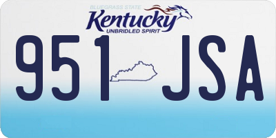 KY license plate 951JSA