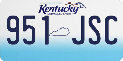 KY license plate 951JSC