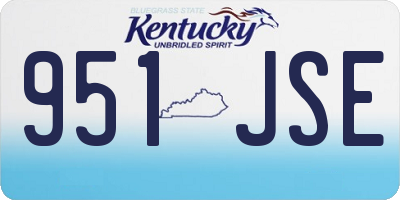KY license plate 951JSE