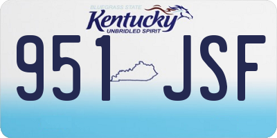 KY license plate 951JSF
