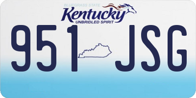 KY license plate 951JSG