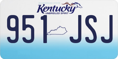 KY license plate 951JSJ