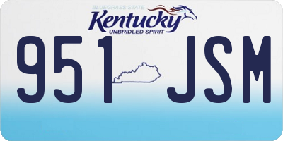 KY license plate 951JSM