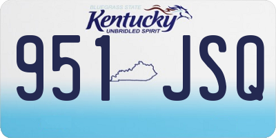 KY license plate 951JSQ