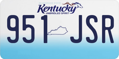KY license plate 951JSR