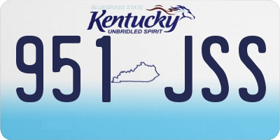 KY license plate 951JSS