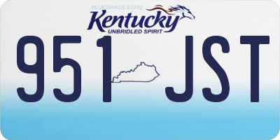 KY license plate 951JST
