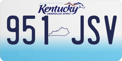KY license plate 951JSV