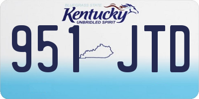 KY license plate 951JTD