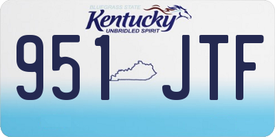KY license plate 951JTF
