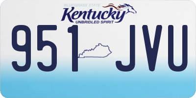 KY license plate 951JVU