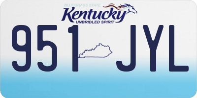 KY license plate 951JYL