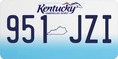 KY license plate 951JZI