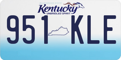 KY license plate 951KLE