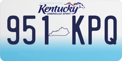 KY license plate 951KPQ