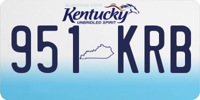 KY license plate 951KRB