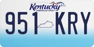 KY license plate 951KRY