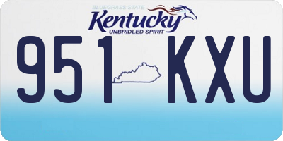 KY license plate 951KXU