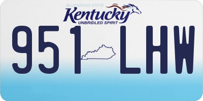 KY license plate 951LHW