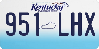 KY license plate 951LHX