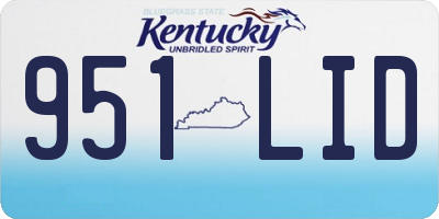 KY license plate 951LID