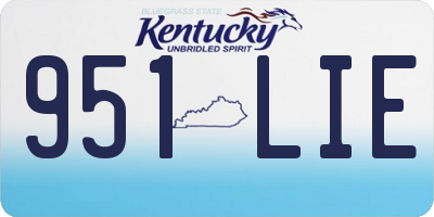 KY license plate 951LIE