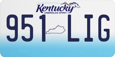 KY license plate 951LIG