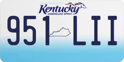 KY license plate 951LII
