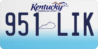 KY license plate 951LIK