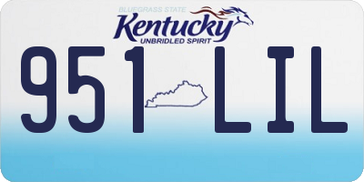 KY license plate 951LIL