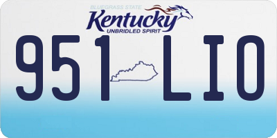 KY license plate 951LIO