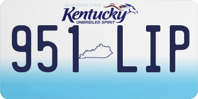 KY license plate 951LIP