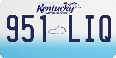 KY license plate 951LIQ