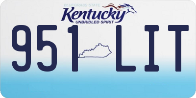 KY license plate 951LIT