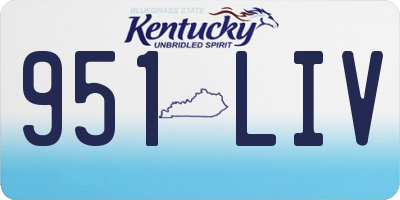KY license plate 951LIV